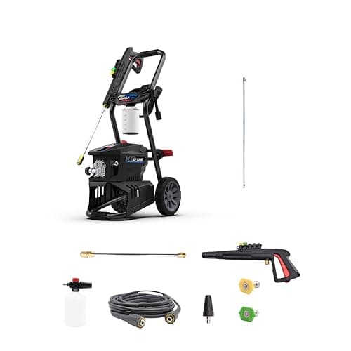 AR Blue Clean BCXP22300P-BNDLNC, Includes BCXP22300P Electric Pressure Washer with 12' Quick Connect Extension Lance. 2300 PSI, 1.7 GPM, Easy Quick Connection Lance, Trigger Gun, 25' Hose, 31 lbs