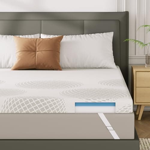 4 Inch Twin Firm Mattress Topper, Dual-Firmness (Medium Firm/Extra Firm) Cooling Gel Memory Foam for Enhanced Support & Pain Relief, CertiPUR-US & Oeko-Tex Certified
