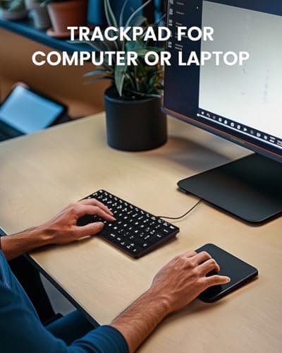 Perixx PERIPAD-706 [Firmware Updated] Wireless Slim Touchpad for Windows System - Multi-Device Bluetooth and 2.4G RF Connectivity - Rechargeable via USB-C - Large Size 5.31x4.57x0.55 Inches - Black 6