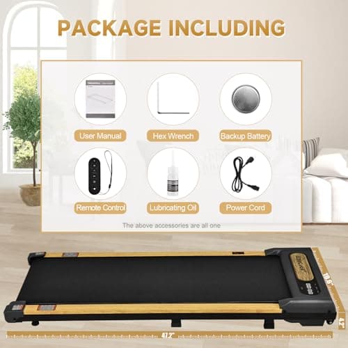 Elseluck Walking Pad Treadmill, Portable 2-in-1 Under Desk Treadmill for Home Office with Remote Control, LED Display, Walking & Jogging Machine 7
