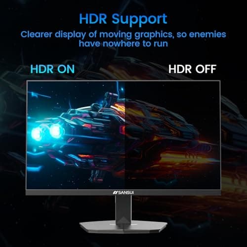 SANSUI 24 Inch Gaming Monitor 180Hz, DP 1.4 & HDMI 2.0 Ports High Refresh Rate Computer Monitor, Racing FPS RTS Modes, 1ms Response Time 110% sRGB (ES-G24F4, HDMI Cable Included) 6