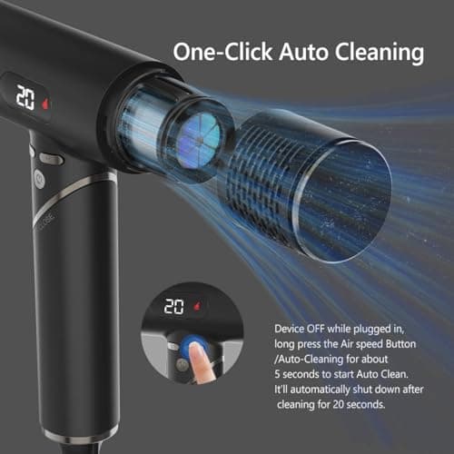 LENA Travel Hair Dryer Powerful Blow Dryer | Ionic Foldable Hairdryer | Lightweight & Fast Drying with High-Speed Brushless Motor, Ion Tech., LED Display, Magnetic Nozzles | Protects Hair as You Dry 5