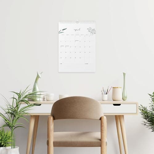 Karto Wall Calendar 2025 - Vertical 8.5x11 inch Runs Until June 2026 - Boost Your Productivity and Easy Planning with the Aesthetic Monthly Calendar - Greenery 7