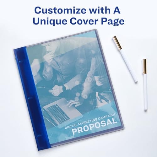 Avery Flexible View 3 Ring Binder, 1 Inch Round Rings, 1 Blue Binder (17675) 5