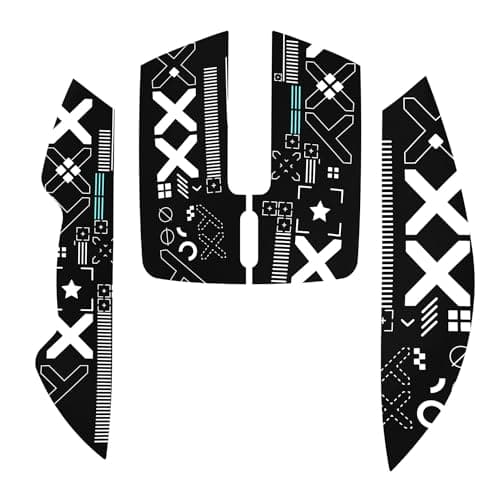 ATTACK SHARK Mouse Anti-Slip Grip Tape for Superlight Wireless Gaming Mice,Universal Fit, Sweat-Resistant, Elastic Side Grips, Effortless Application, Ultra-Thin Design (0.5mm/0.02in)- Black