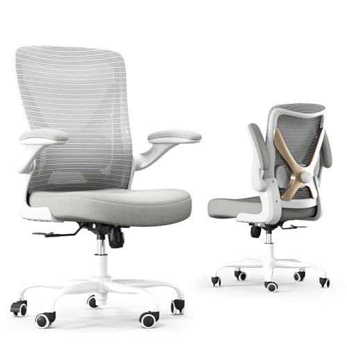 Ergonomic Office Chair with Lumbar Support - Adjustable Computer Desk Chairs for Home Office, Gaming, and Work - Comfortable and Supportive Desk Chairs for Adults(Grey Gold) 7