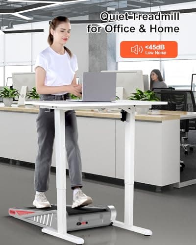 HOMEFITNESSCODE Incline Walking Pad Treadmill Under Desk, Portable Mini Small Treadmill with APP Control & Bluetooth Speaker, 4MPH Compact Quiet for Office & Home, 300 Lb Capacity, Sliver 9