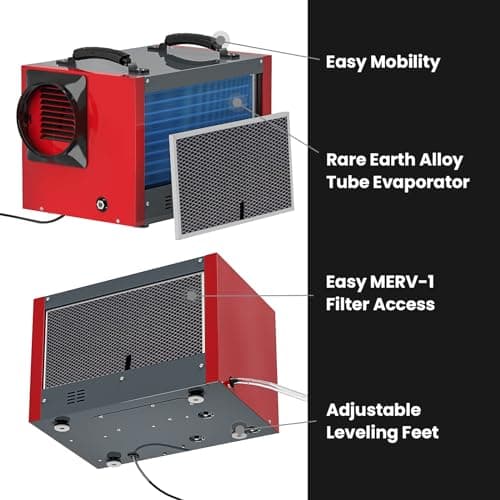 Abestorm Crawl Space Dehumidifier, Guardian SNS65 120Pint Wi-Fi APP Controls Commercial Dehumidifier with Drain Hose for Basement, Auto Defrost, Memory Starting for Commercial, Basement 7