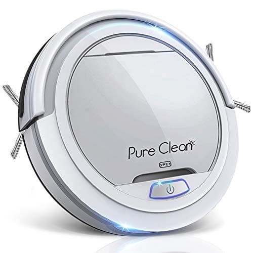 SereneLife Pure Clean Robot Vacuum Cleaner - Upgraded Lithium Battery 90 Min Run Time - Automatic Bot Self Detects Stairs Pet Hair Allergies Friendly Robotic Home Cleaning for Carpet Hardwood Floor