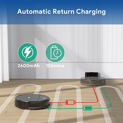 Robot Vacuum and Mop: 2-In-1 Robotic Vacuum Gyroscope Navigation Z-Zag Cleaning & Alexa/APP Control& Tangle-Free& Schedule Cleaning, Self-Charging Robot Vacuum Cleaner for Hard Floor,Carpet, Pet Hair 6
