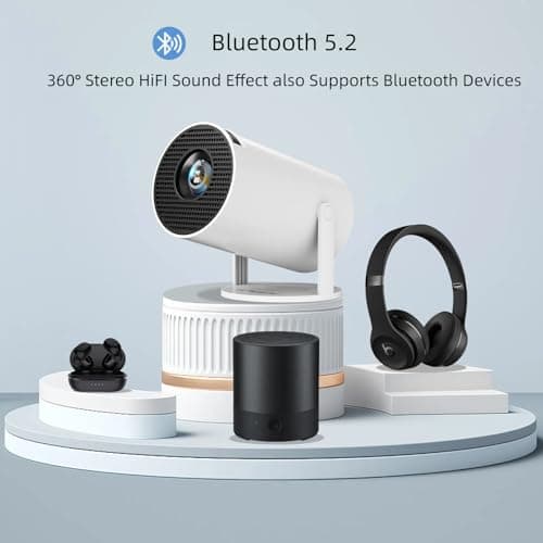 Faatchoi Portable Mini Game Video Projector, 30,000+ Preloaded Games, Android TV 11.0 Smart Projector, 360 ANSI, WiFi & Bluetooth, 1080P HD, Ideal for Home Theater, Gaming. 7