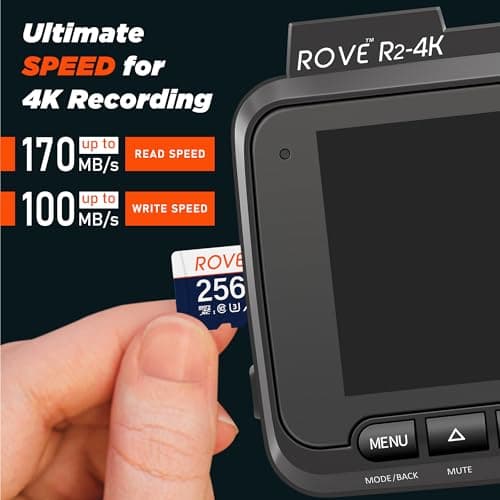 ROVE R2-4K Dash Cam | 256GB Micro SD Card 5