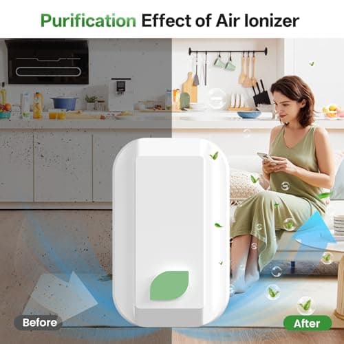 Limpin Plug In Air Ionizers-4Pack, Negative Ion Air Purifier for Home Quiet Operation Ionic Air Purifier for Bedroom Portable Air Cleaner for Office Living Room, kitchen, Bathroom,Pet Room (4Pack) 5