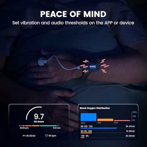 Wellue Wrist Pulse Oximeter| 100-Hour Endurance Blood Oxygen Monitor with Audible Reminder, Rechargeble Checkme O2 Ultra for Tracking SpO2 and Pulse Rate, Comes with Free PC Software & APP 5