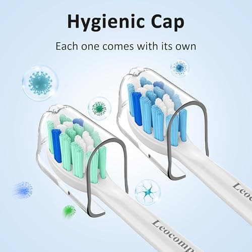 Leocomps Replacement Toothbrush Heads, 14-Pack for Philips Sonicare Click-on, Plaque Removal, Daily Cleaning 6