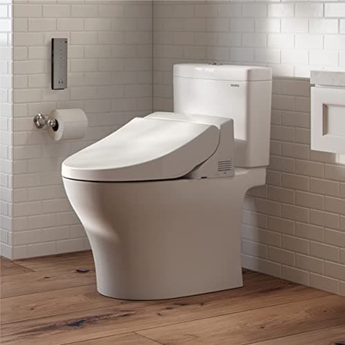 TOTO SW2043R#01 C200 Round Electronic Bidet Toilet Cleansing Water, Heated Seat, Deodorizer, Warm Air Dryer, and PREMIST, Cotton White 20