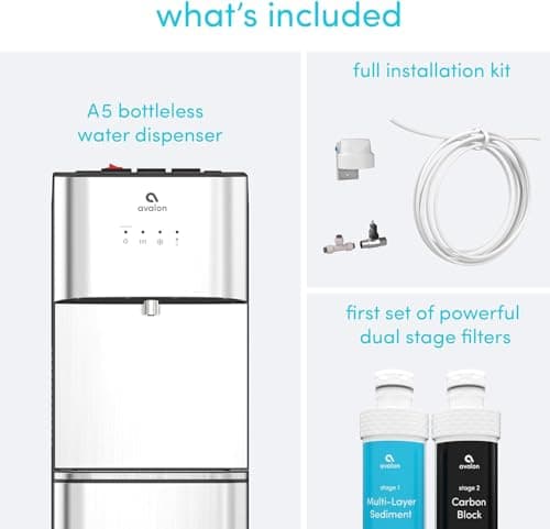 Avalon Self Cleaning Bottleless Water Cooler Water Dispenser - 3 Temperature Settings - Hot, Cold & Room Water, Durable Stainless Steel Cabinet, NSF Certified Filter- UL Listed 7