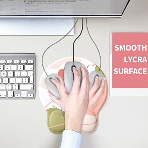 eulps Mouse Pad with Wrist Rest, Comfortable Computer Mousepad with Gel Wrist Support Smooth Surface and Non-Slip PU Base for Pain Relief, Laptop, Office & Home (Rose) 5