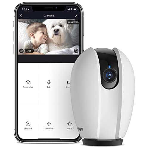 LaView Indoor Security Camera, Baby Monitor with Sound/Motion Detection and Night Vision,WiFi Camera Home Pet Dog Surveillance Camera with App,Two-Way Audio,360-degree IP Camera Work with Alexa