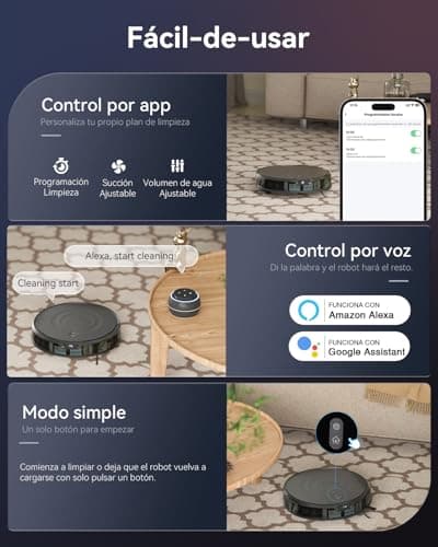 Kewbily Robot Vacuum and Mop Combo, LiDAR Navigation with Ultra Slim Design, Smart Mapping Robotic Vacuum Cleaner, 9000Pa Suction, Customizable Cleaning for Pet Hair, Carpets, and Hard Floors 8