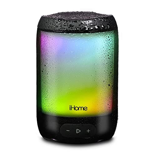 iHome Waterproof Bluetooth Speaker with 25 Hour Mega Battery, Color Changing Rechargeable and Portable Outdoor Speaker (iBT840BZ)