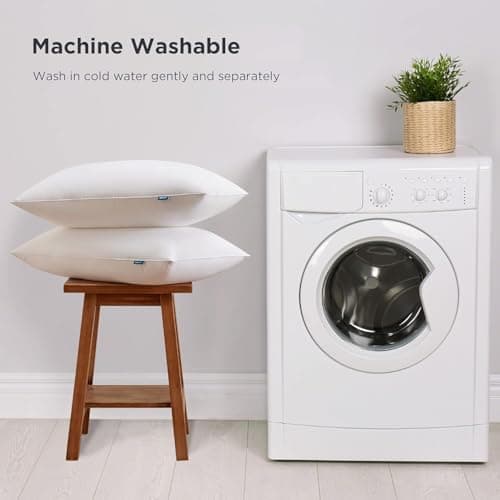 Bedsure Firm Pillows Queen Size Set of 2 - Bed Pillows 2 Pack for Sleeping, Hotel Quality Premium Down Alternative for Firm Supportive Filling for Side, Back Sleepers 8