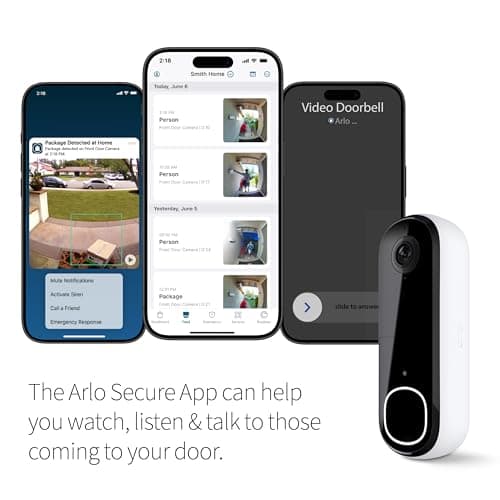 Arlo Video Doorbell 2K (2nd Gen, Latest Release), Wireless or Wired Option, 2-Way Audio, Night Vision, Head to Toe Video View, Package Detection, Person & Vehicle Recognition, 1-Month Secure Plan 4
