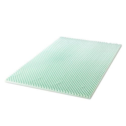 Best Price Mattress 2 Inch Egg Crate Memory Foam Mattress Topper with Calming Aloe Infusion, CertiPUR-US Certified, Twin XL,Green 8