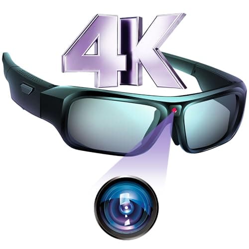 YYCAMUS 4K Camera Glasses, Upgrade Smart Sunglasses with Camera, Video Glasses with UV Protection for Outdoor Activities & Travel, Sports & Action Video Cameras