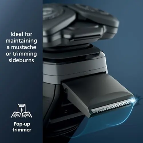 Philips Norelco Shaver 7800, Rechargeable Wet & Dry Electric Shaver with SenseIQ Technology, Quick Clean Pod, Charging Stand, Travel Case and Pop-up Trimmer, S7885/85 6