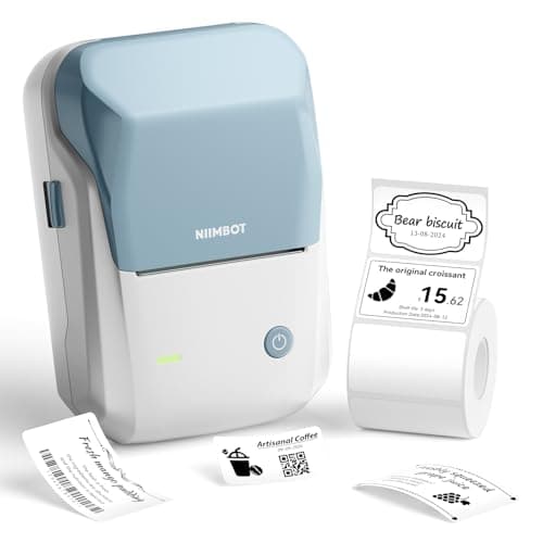 NIIMBOT B1 Label Maker with Tapes,2 Inch Portable Thermal Label Printer for Home Office School Small Business, Address, Clothing, Crafts, Retail,Support Smartphones & PC,Sky Blue
