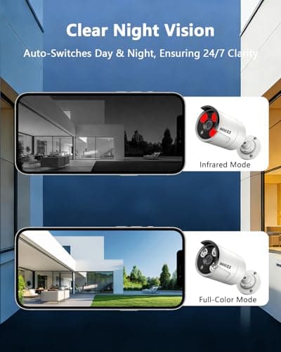 OOSSXX (5.0MP POE Extend Camera with 60 feet Cable Microphone Inside Outdoor/Indoor Video Surveillance Security Waterproof Wired POE Camera, Just Extend POE Kits, 1-Pack 6