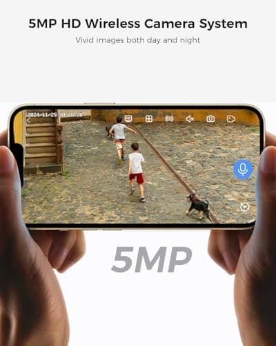 Hiseeu Wireless Security Camera System Outdoor, 3MP WiFi Camera for Home, 16CH WiFi-Pro 8 Cam-Kit, 2-Way Audio, Color Night Vision, IP66 Waterproof, 3TB Storage, 24/7 Recording, No Monthly Fees 5