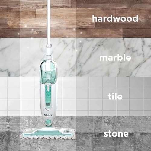 Shark Steam Mop Hard Floor Cleaner for Cleaning and Sanitizing with XL Removable Water Tank and 18-Foot Power Cord (S1000A),White 7