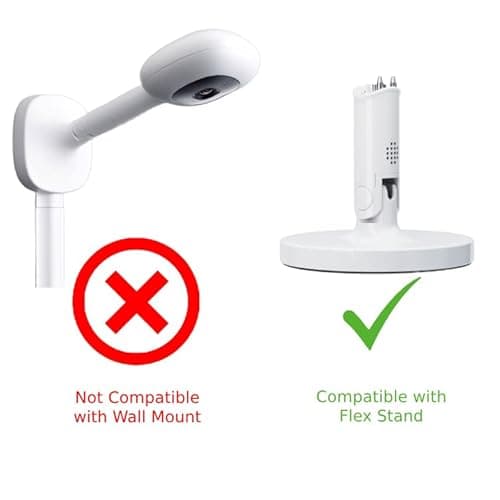 MarinBuilt Wall Mount for Nanit Pro Flex Stand, Portable Electronic Device Mount, Easy Insert and Removal, Low Profile, Made in USA, White - NFS-W-W 5