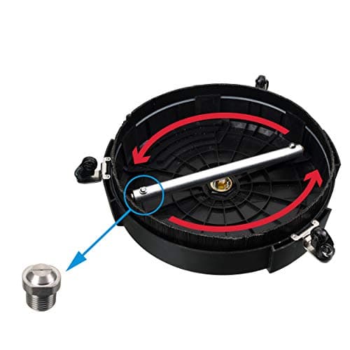 Tool Daily 15 Inch Pressure Washer Surface Cleaner with 3 Wheels, 2 Extension Wands, Surface Cleaner for Pressure Washer Attachment for Concrete, Driveway, Sidewalk, Patio, 3600 PSI 6