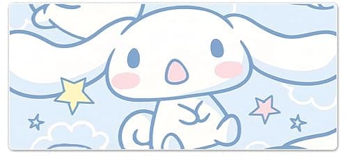 SMAIGE XXL Extended Gaming Mouse Pad/Mat- Large Cute Kawaii Anime Cartoon Design Mousepad for Girls and Women, Stitched Edges | 27.6"x11.8"x0.08" Dimensions (Cinnamon2)