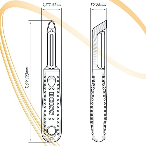 Deiss PRO Swivel Vegetable Peeler - Sharp Stainless Steel Peeler With Easy Non-Slip Hand Grip, Potato Peelers For Kitchen, Fruit, Carrot, Apple, Veggie, Kiwi, Durable, And Dishwasher Safe (ORANGE) 9