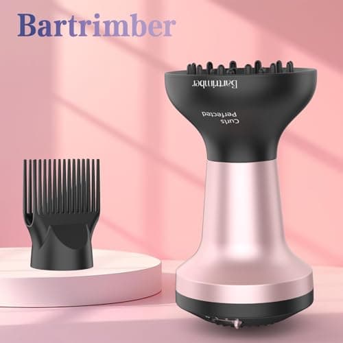 2 in 1 Hair Diffuser for Curly Hair with Ionic Technology, XL 1875W Hair Dryer with Diffuser & Comb Nozzle Attachment, 3×Faster, Enhances Curl Waves, Reduce Frizz, Gifts for Women Her 8