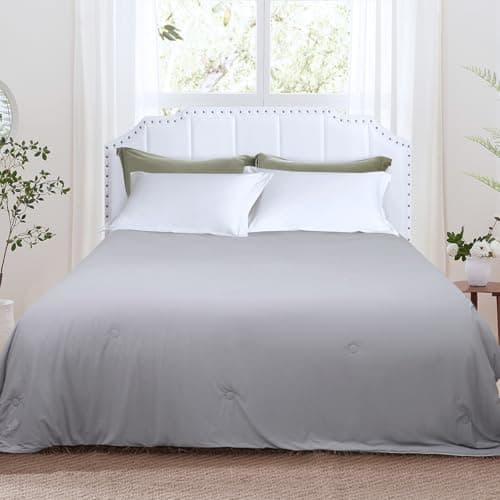Silkyrest Cooling Comforter Twin/Twin XL, Cooling Blanket for Hot Sleepers, Lightweight & Breathable Double-Sided Summer Comforter with Q-Max > 0.4 Technology for Night Sweats, 68X90 Inches, Grey 7