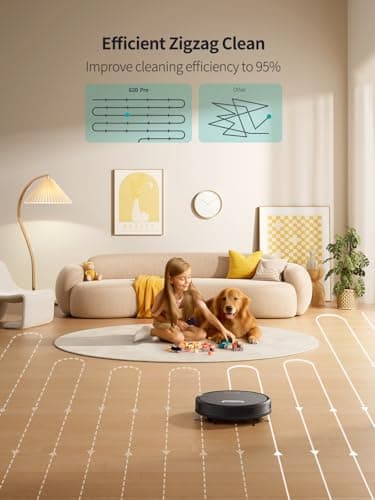 Airzeen Robot Vacuum Cleaner with 4500Pa Strong Suction, 3 in 1 Robot Vacuum and Mop, Carpet Auto-Boost, Self-Charging, 2.9”Slim Design, Remote/App/Alexa Control, Ideal for Pet Hair/Carpet/Hard Floor 5