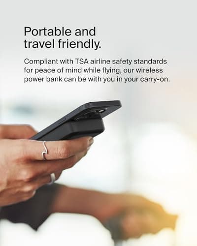 Belkin Portable Charger, Wireless Power Bank 15W 10000 mAh w/ Qi2, MagSafe Charger + Built-in Pop-up Kickstand - iPhone 17, Air, Pro, Pro Max, AirPods, Apple Watch, Google Pixel 10, etc. - Black 7