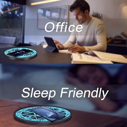 Wireless Charger Magic Qi 15W Wireless Charging Pad,Compatible with iPhone 15 14/14 Pro/14 Pro Max/Xs Max/XR/XS/X/8/8 Plus,Fast Charging S10/S10+/S9/S8/Note 10/10+/9/8 (No AC Adapter) 6