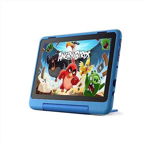 Amazon Fire HD 8 Kids Pro tablet- 2022, ages 6-12 | 8" HD screen, slim case for older kids, ad-free content, parental controls, 13-hr battery, 32 GB, Cyber Blue