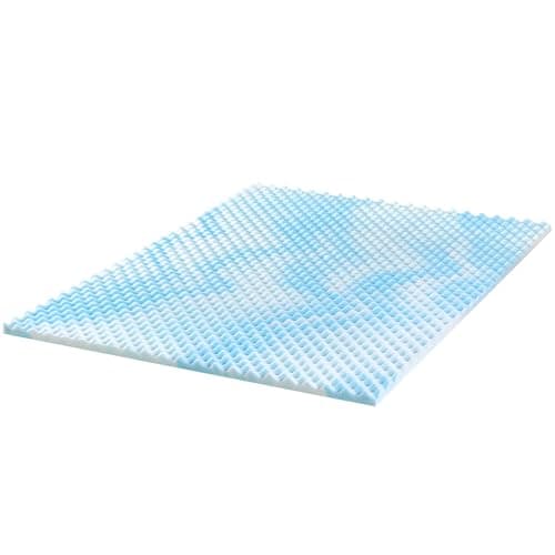 ZINUS 1.5 Inch Swirl Gel Cooling Memory Foam Mattress Topper, Smaller, More Convenient WonderBox Packaging, Cooling, Airflow Design, CertiPUR-US Certified, Twin 14