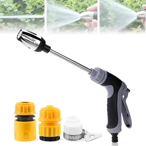 Waterblitz Pressure Washer,Water Blitz Power Washer, Waterblitz High Pressure Water Gun, Various Spray Effects,Water Blitz Hose Nozzle,with 360° Rotating for Three Spray Modes (Water gun + connector)