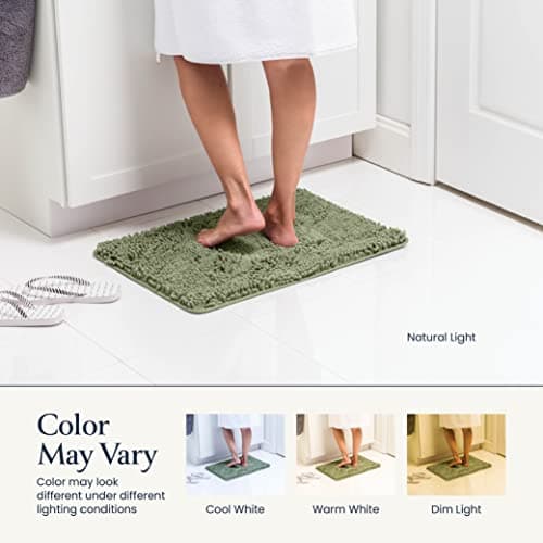 BELADOR Bathroom Rugs Sets 2 Piece- Plush Bath Mat Set Quick-Dry Soft Chenille Mat with Rubber Backing, Absorbent Rug Set, Washable Bath Rugs - Bath Mats 24x17 + 30x20 5