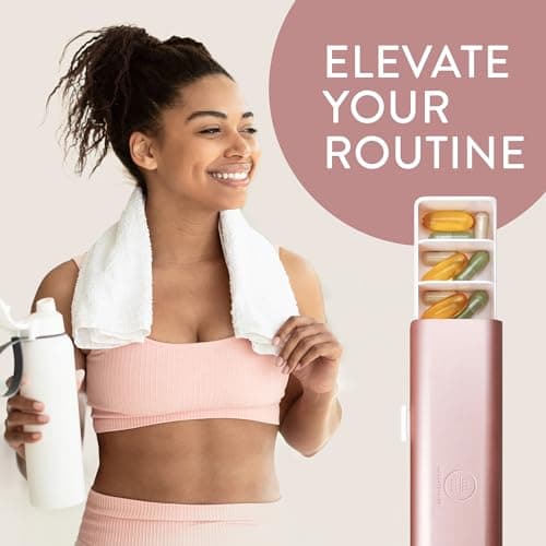 Mimi Medcessories - Pretty Pill Box Set - Stylish & Compact Daily Pill Organizer, Medication Pill Case, Pill Container for Vitamin Management, Pill Holder, Travel Essentials for Women & Men - Rose 6