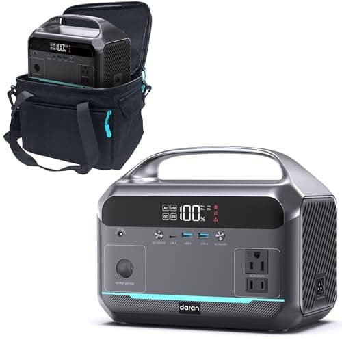 Portable Power Station, 288Wh (90,000mAh) LiFePO4 Battery, 350W (600W Peak) Power Bank with AC Outlet, Mini Solar Generator 7-Port Design, 2.1Hrs Fast Charing for Emergency, Hurricane (Solar Optional)