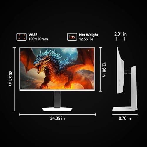 INNOCN 27" OLED 2K QHD 2560 x 1440p 500Hz Gaming Monitor, Gaming Console Ready, VRR, G-SYNC Compatible, HDR 500, 0.03ms, FPS/RTS, HDMI 2.1, DP, Speaker, Pivot Adjustable Stand - GA27M1Q 9